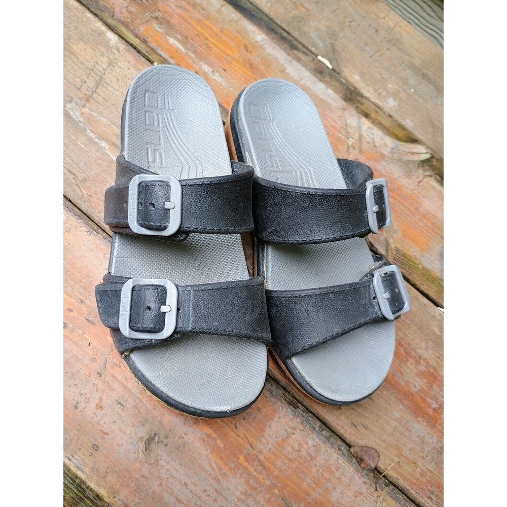 Dansko Kandi Eva Sandals Womens 37 US 6.5-7 Black Double Strap 2 Buckle